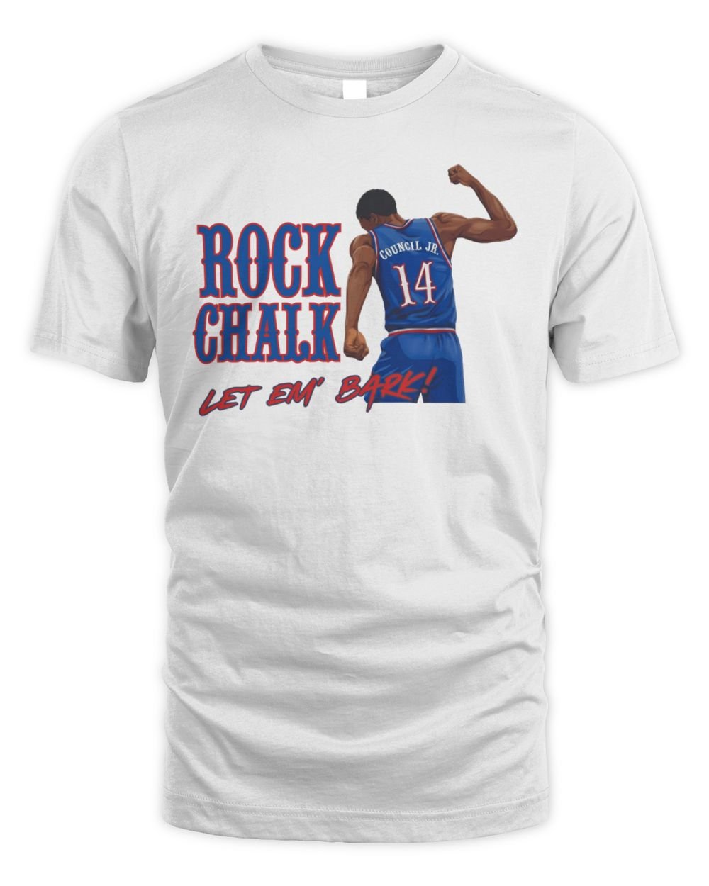 Melvin Council Jr Kansas Jayhawks Let Em' Bark T-Shirt