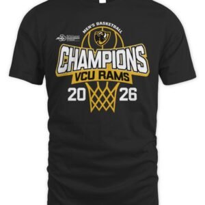 VCU Rams 2026 A-10 Men's Basketball Tournament Champions T-Shirt