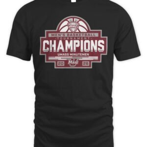 UMass Minutemen 2026 MAC Men's Basketball Conference Tournament Champions T-Shirt