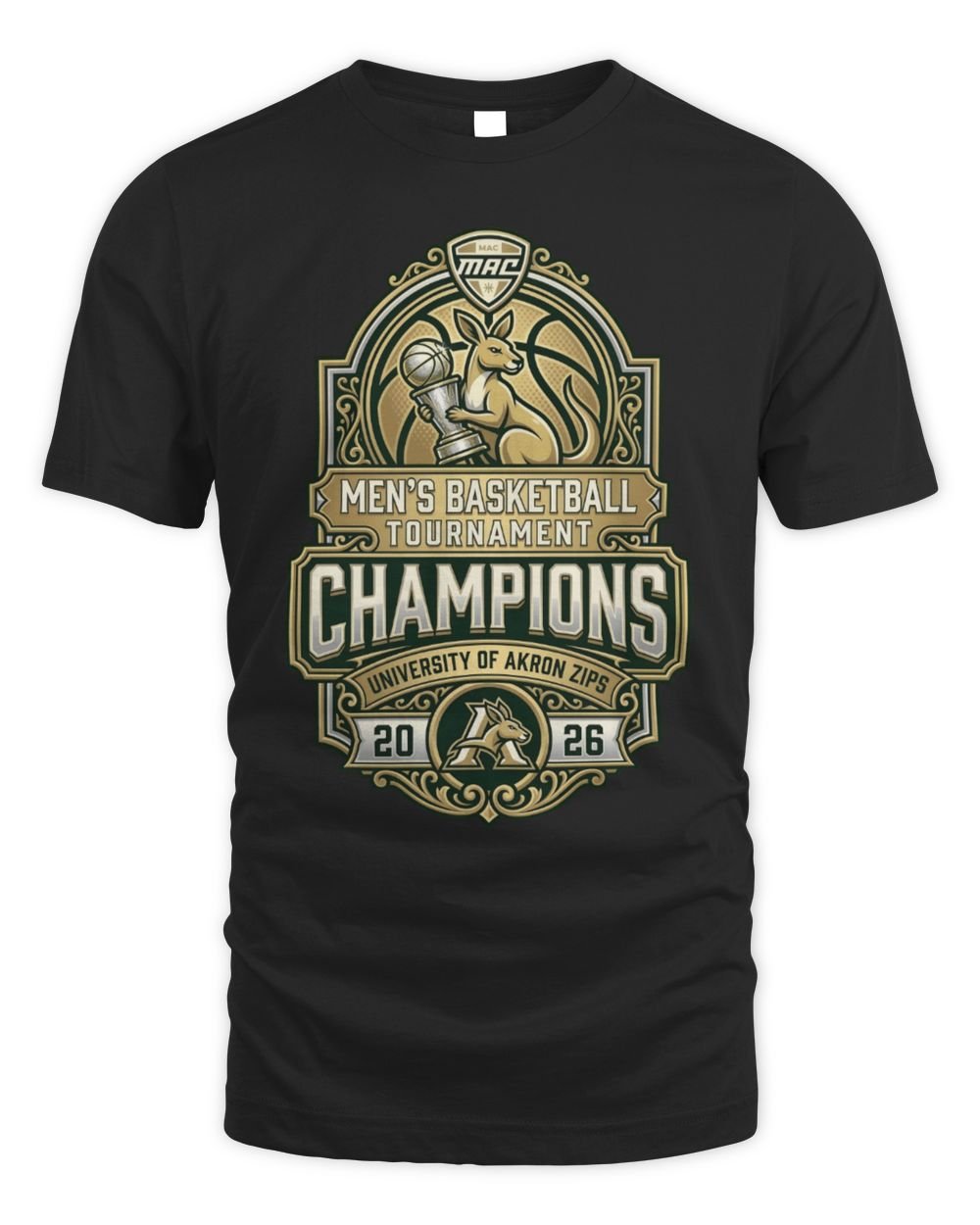 Akron Zips 2026 MAC Men's Basketball Champions T-Shirt