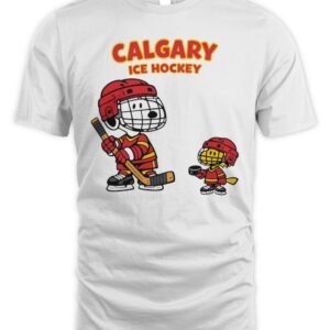 Calgary Flames Snoopy Ice Hockey Cartoon T-Shirt Hoodie