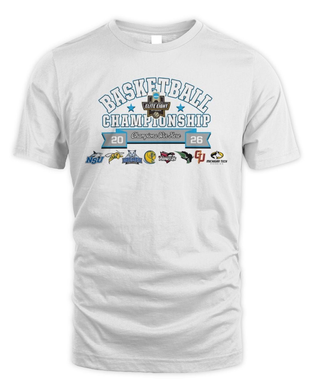 Elite Eight 2026 NCAA Division II Men's Basketball Championship Team Logo T-Shirt