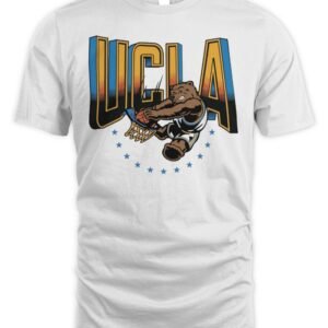 UCLA 1990s Retro Dunking Joe Bruin Basketball T Shirt