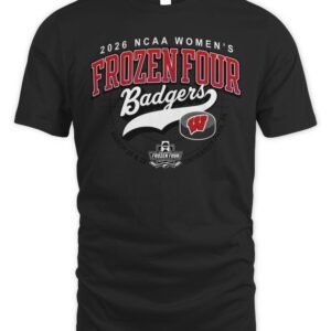 Wisconsin Badgers National Collegiate Women's Ice Hockey Frozen Four Championship 2026 T Shirt
