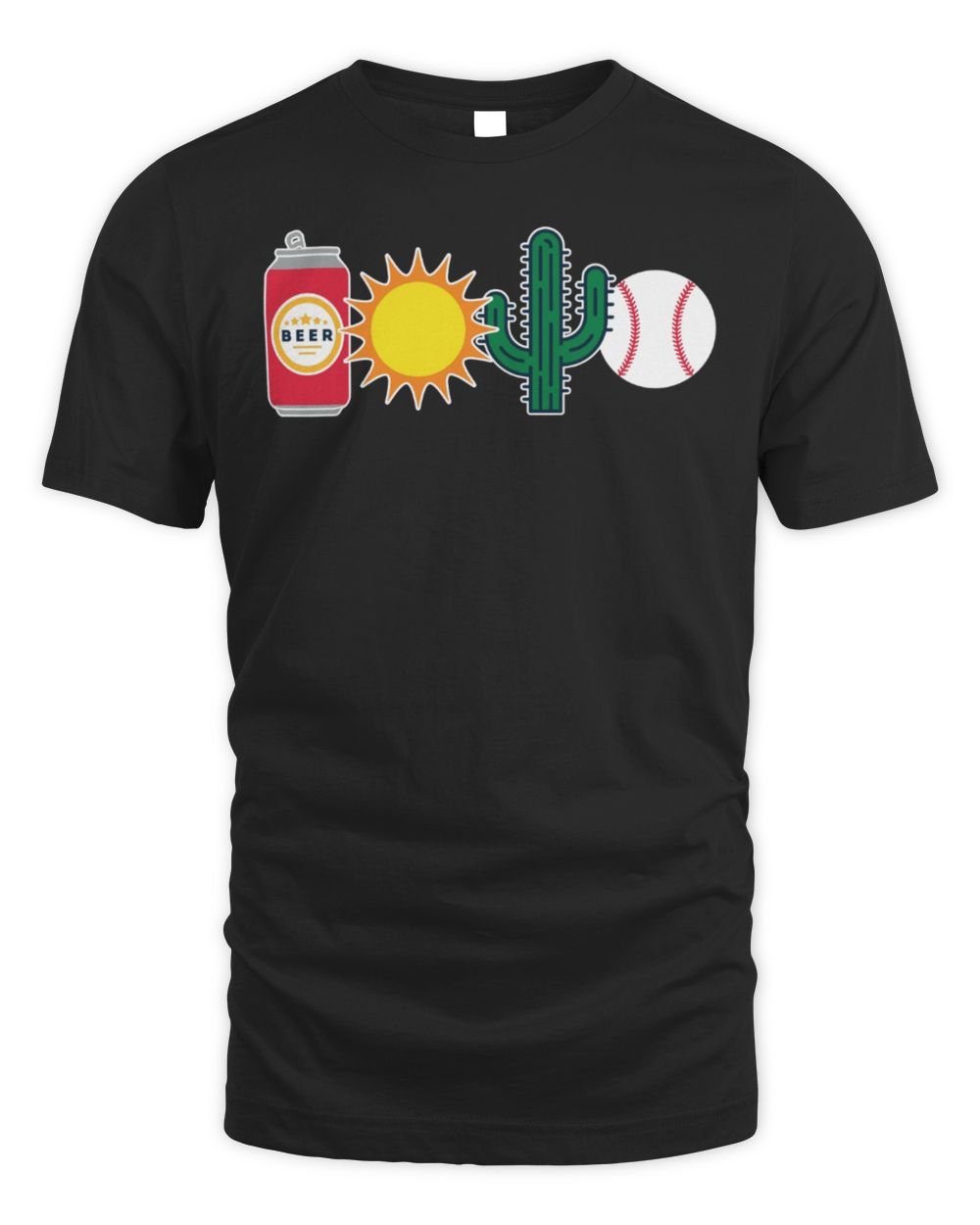 Beer, Sun, Cactus And Baseball T Shirt Hoodie