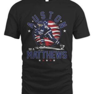 Auston Matthews Toronto USA Flag T Shirt Hoodie