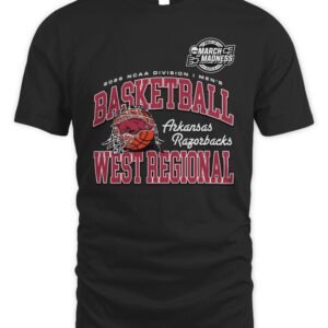2026 NCAA Division I Men's Basketball Arkansas Razorbacks West Regional T Shirt