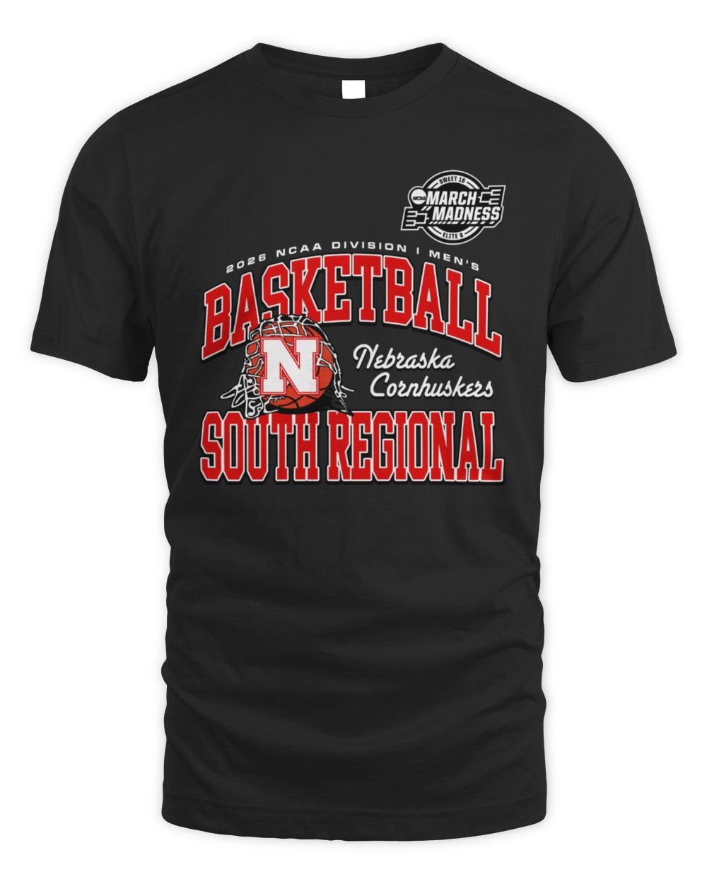2026 NCAA Division I Men's Basketball Nebraska Cornhuskers South Regional T Shirt