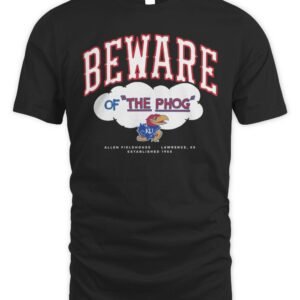 Kansas Jayhawks Beware of The Phog Allen Fieldhouse T Shirt