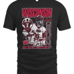 Wisconsin Badgers Luke Osburn 90's Graphic T Shirt