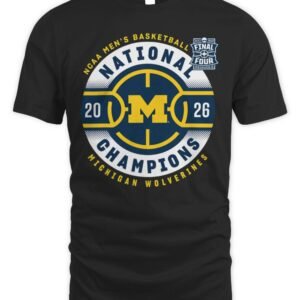Michigan 2026 Men's Basketball National Champions Hardwood Tee