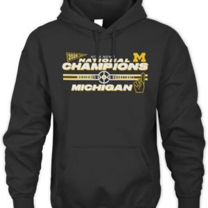 Michigan Wolverines Men's Basketball National Champions Bracket Hoodie