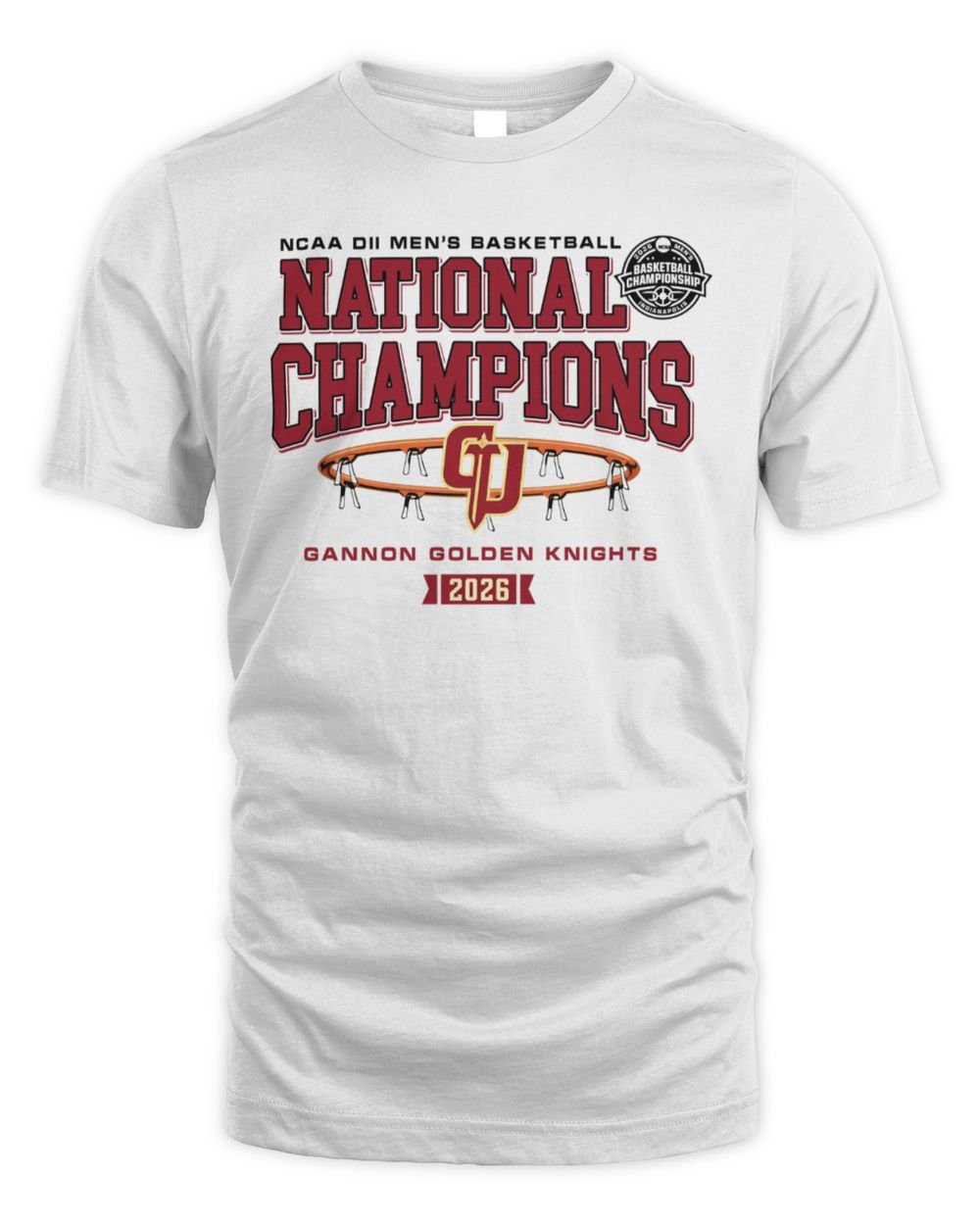 Gannon Golden Knights Division II Men's Basketball National Champions T Shirt