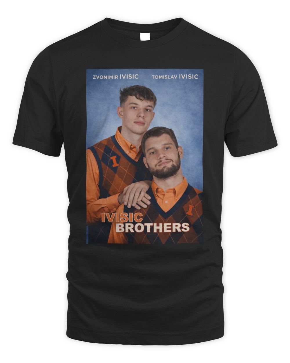 Illinois Fighting Illini Ivisic Brothers Basketball NIL Graphic T Shirt
