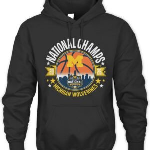 Michigan Wolverines MBB 2026 National Champions Circle T Shirt Hoodie