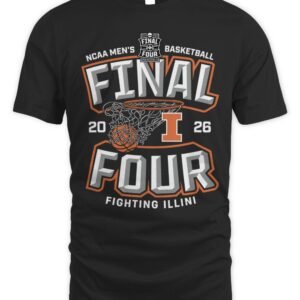 NCAA Illinois Fighting Illini Men's Basketball 2026 Final Four Hoop T Shirt