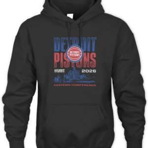 Detroit Pistons Playoffs '26 Skyline T-Shirt Hoodie