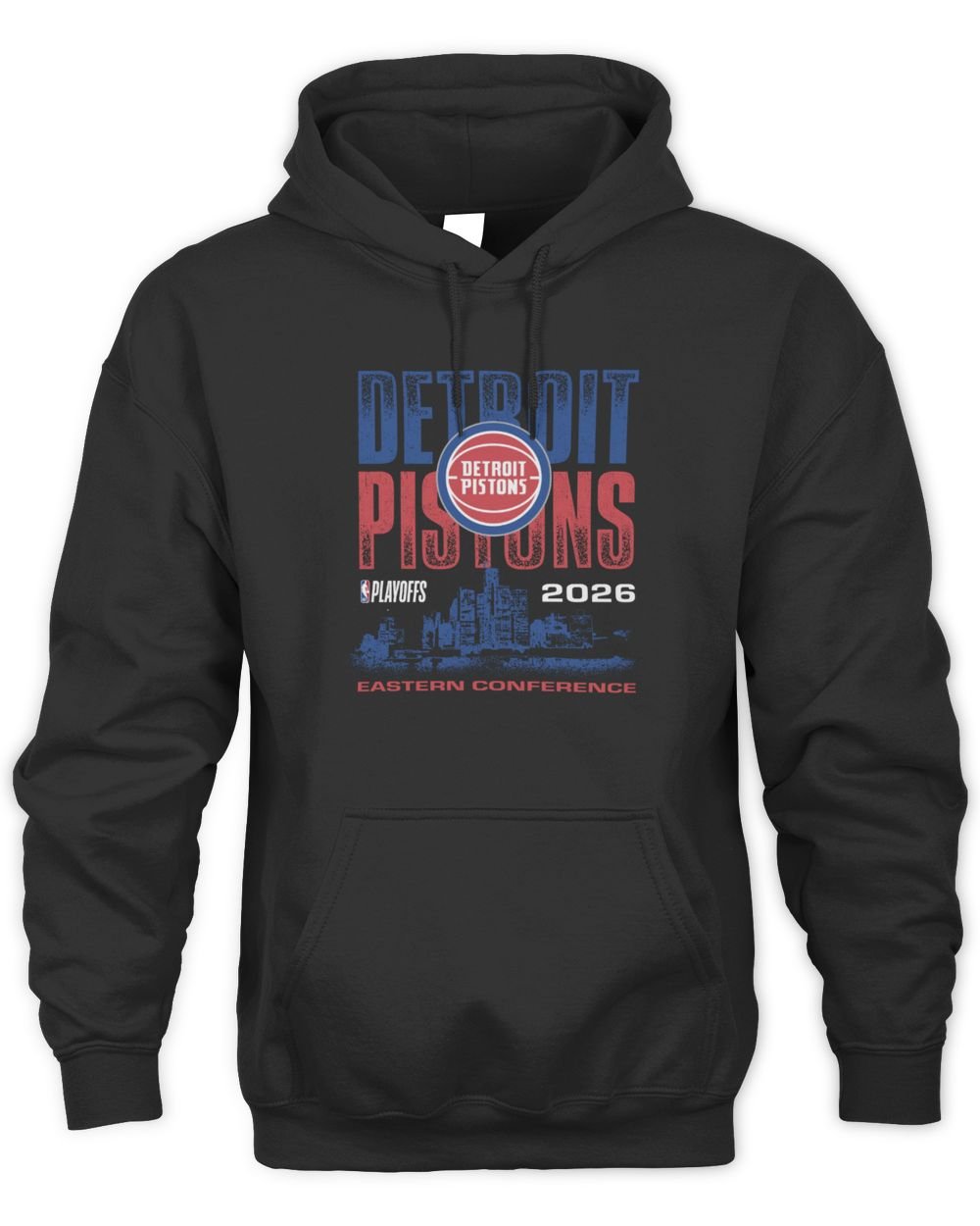 Detroit Pistons Playoffs '26 Skyline T-Shirt Hoodie