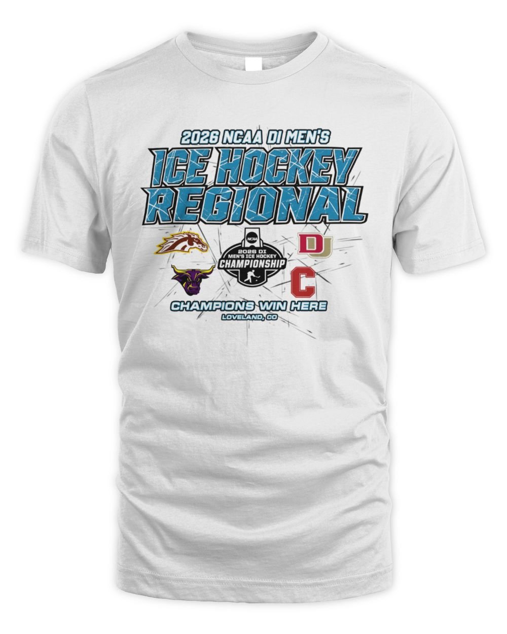 2026 NCAA Division I Men's Ice Hockey Regional Loveland Champion Jersey T Shirt