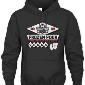 Wisconsin Badgers 2026 Men's Ice Hockey Frozen Four Bound T Shirt Hoodie