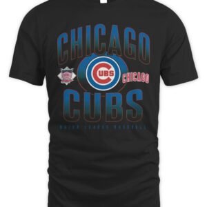 Chicago Cubs Throwback Black Boxy T-Shirt