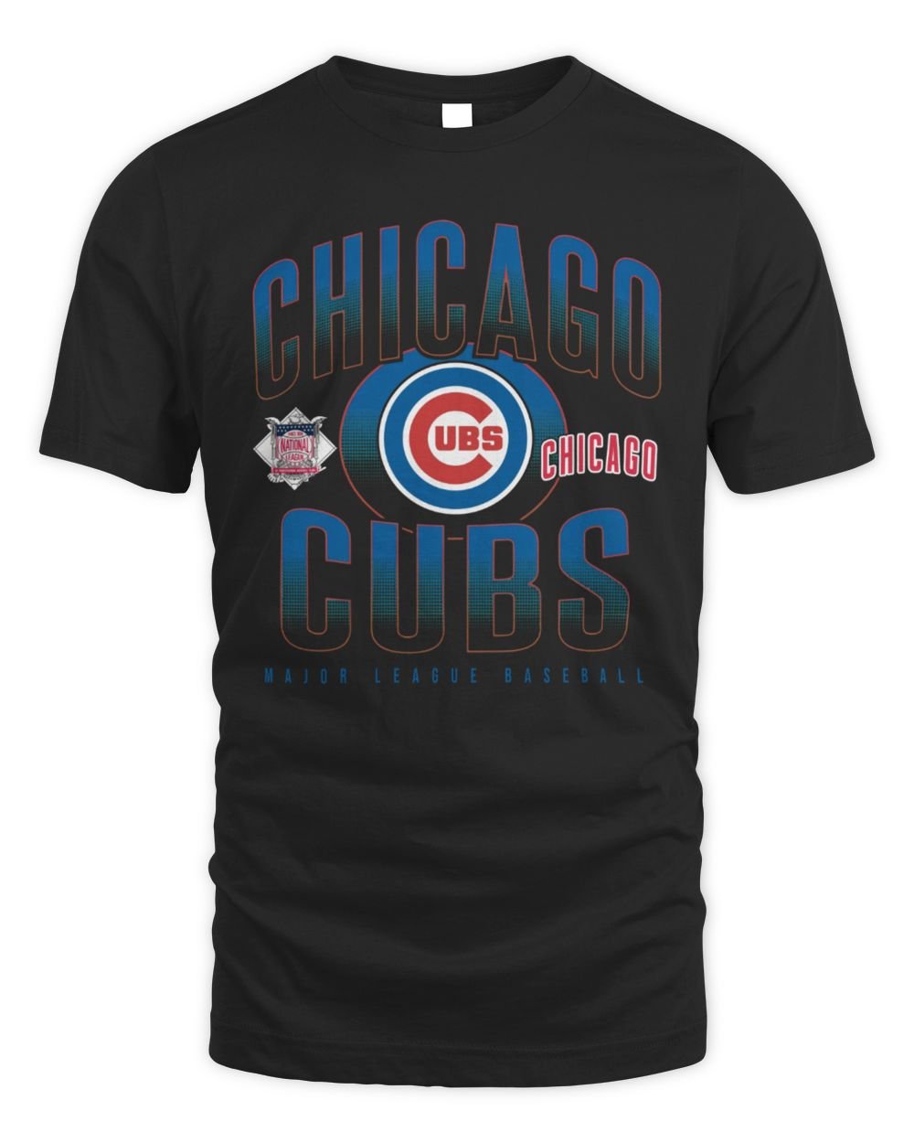 Chicago Cubs Throwback Black Boxy T-Shirt