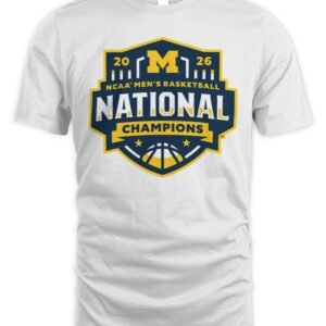 Michigan Wolverines MBB 2026 National Champions Logo T Shirt