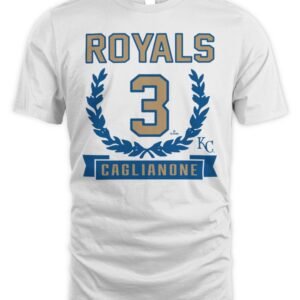Kansas City Royals Jac Caglianone Homage Stone Wreath Rookie Graphic Tri-Blend T-Shirt