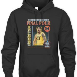 Michigan Wolverines Men's Basketball Campus Ink Yaxel Lendeborg Final Four Hoodie