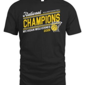 Michigan 2026 Basketball National Champions Action Play T-Shirt
