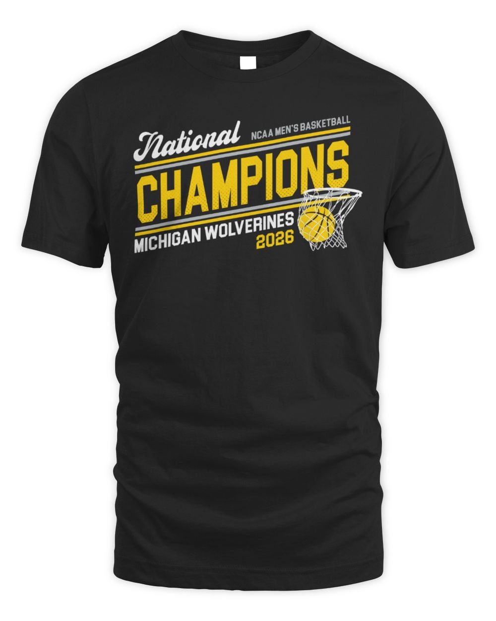 Michigan 2026 Basketball National Champions Action Play T-Shirt
