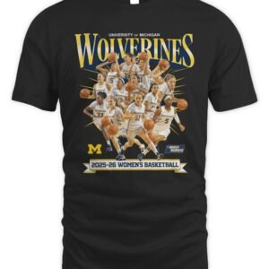 Michigan Women's Basketball NCAA March Madness 2026 Team Collage T Shirt