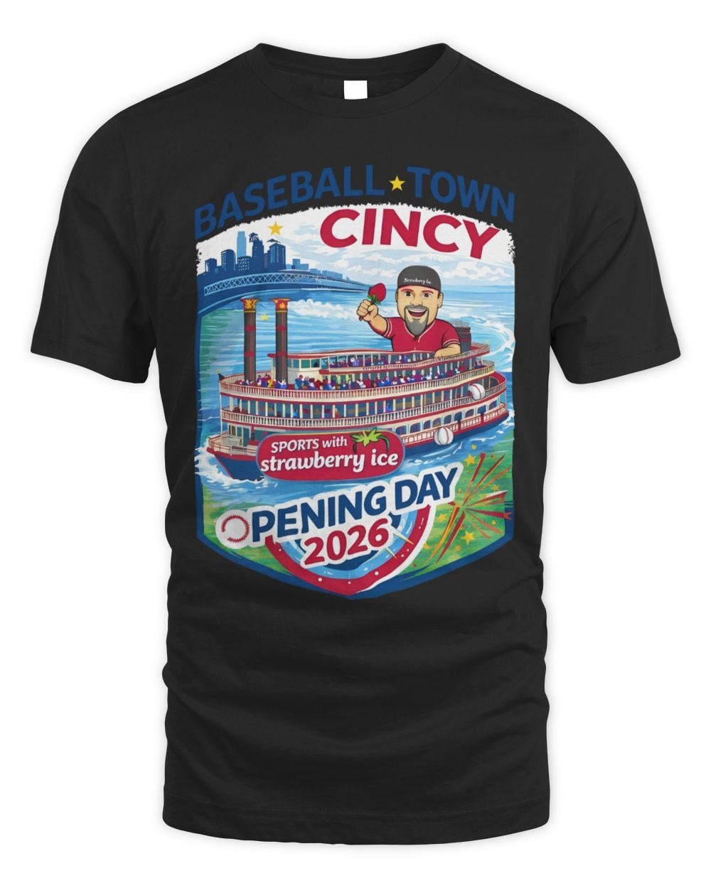 Cincinnati Opening Day with Strawberry Ice T Shirt