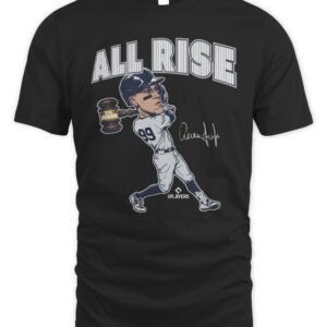 Aaron Judge New York Yankees All Rise Caricature Signature T Shirt