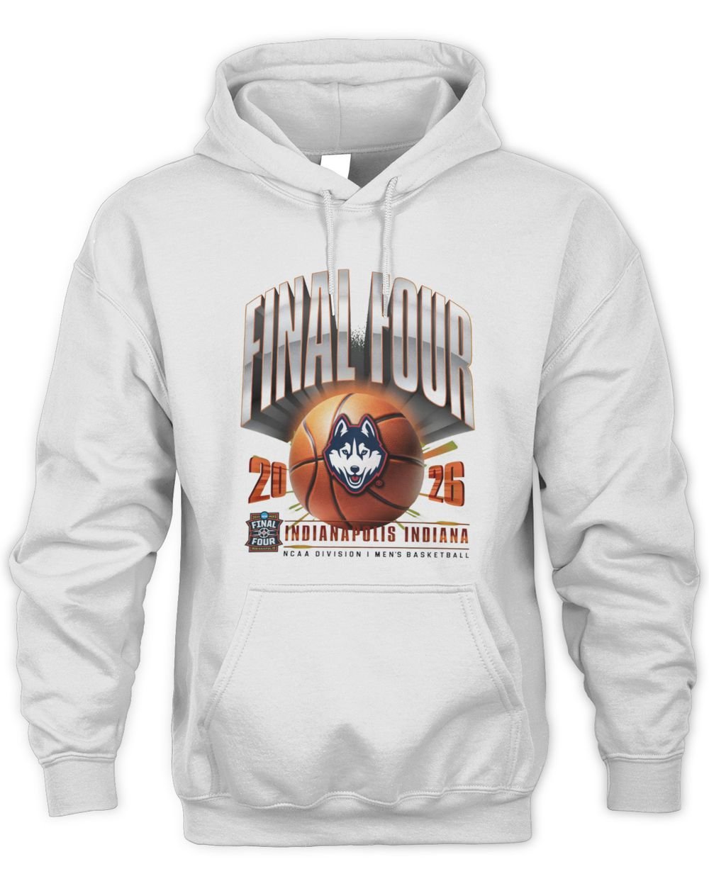 Official UConn Huskies 2026 NCAA Men's Basketball Tournament March Madness Final Four Hoodie