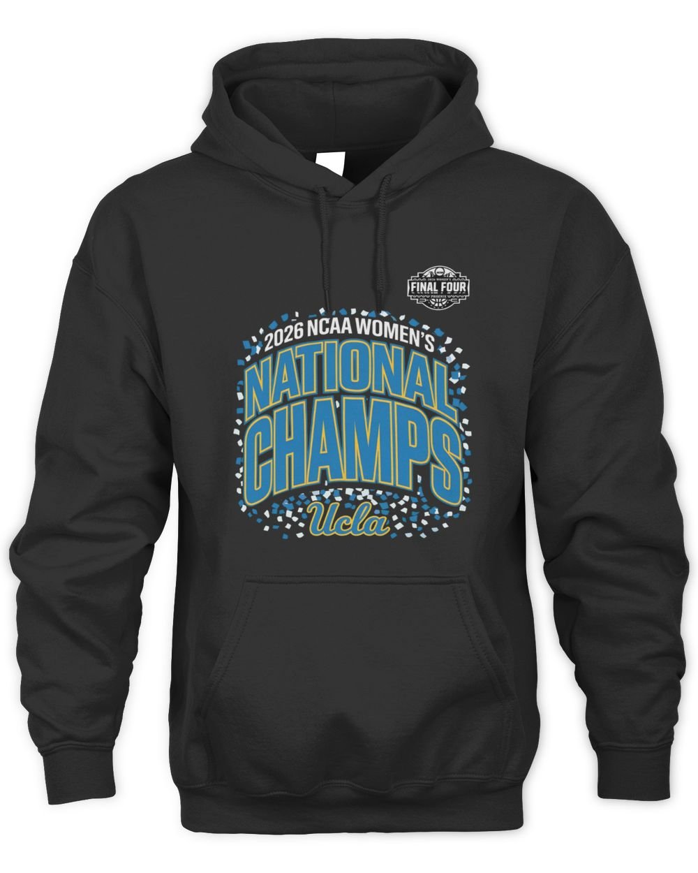 UCLA Bruins 2026 NCAA Women's Basketball National Champions Confetti T-Shirt Hoodie
