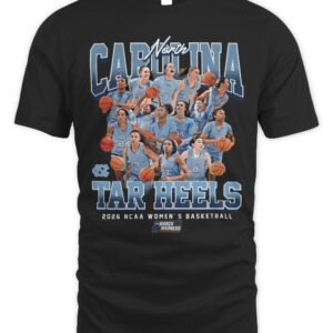UNC Women's Basketball NCAA March Madness 2026 Team Collage T-Shirt