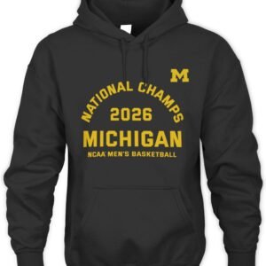 Michigan 2026 Basketball National Champions Blocker Triblend T-Shirt Hoodie