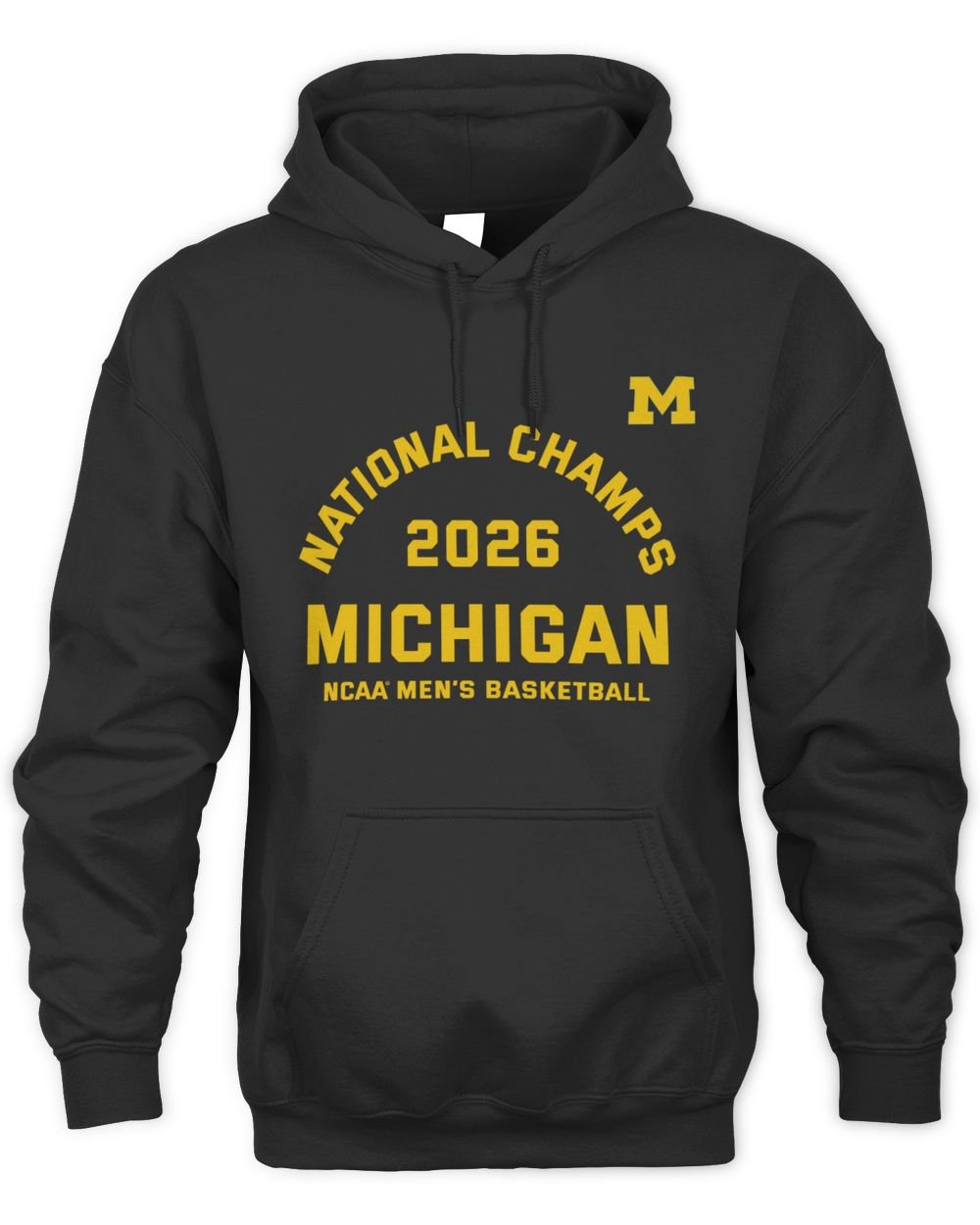 Michigan 2026 Basketball National Champions Blocker Triblend T-Shirt Hoodie