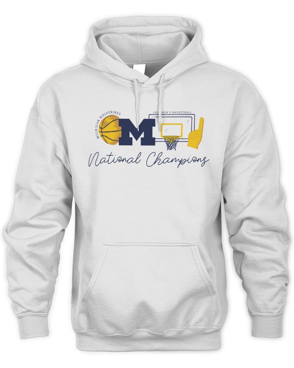 Michigan Wolverines Men's Basketball National Champions T Shirt Hoodie