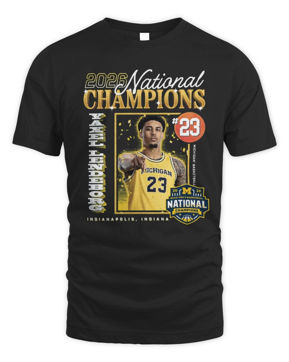 Michigan Yaxel Lendeborg 2026 Men's Basketball National Champion Shirt