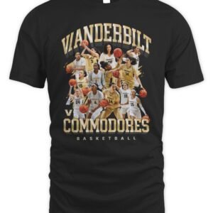 Vanderbilt Women's Basketball NCAA March Madness 2026 Team Collage T Shirt