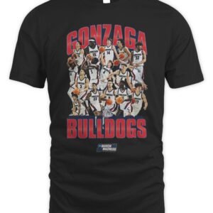 Gonzaga Men's Basketball NCAA March Madness 2026 Team Collage T-Shirt