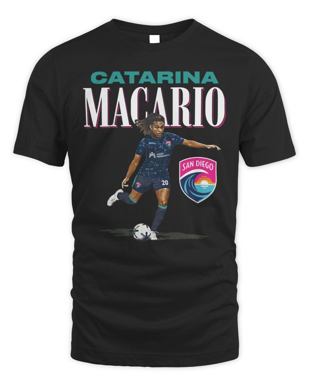 Catarina Macario San Diego Wave FC Player Name T Shirt