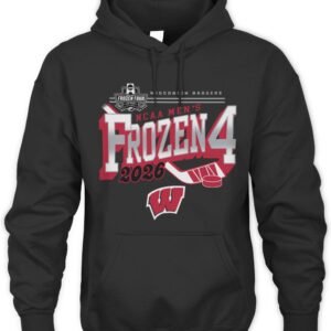 Wisconsin Badgers 2026 Men's Ice Hockey Frozen Four Bound T Shirt Hoodie