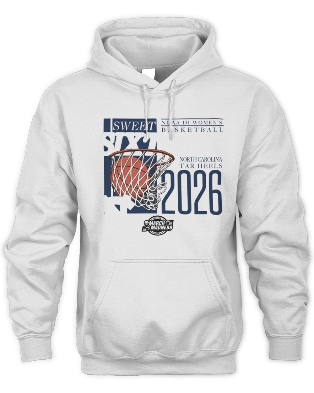 North Carolina Tar Heels Sweet Sixteen 2026 NCAA Division I Women's Basketball Regional Hoodie