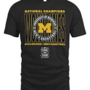 Michigan Wolverines 2026 NCAA Men's Basketball National Champions Spin Move T-Shirt