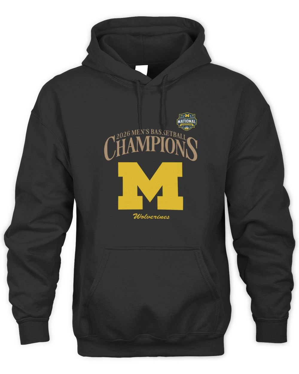 Michigan Basketball Merch Michigan Wolverines Men's Block M Champs Tee