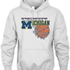 Michigan Block M Retro Basketball Hoodie