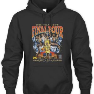 Michigan Wolverines Men's Basketball Campus Ink 2026 Final Four Team Hoodie